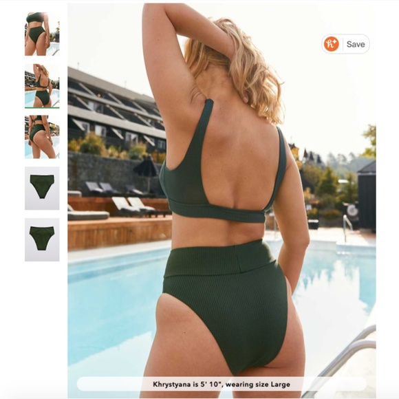 aerie high cut cheeky bikini bottom